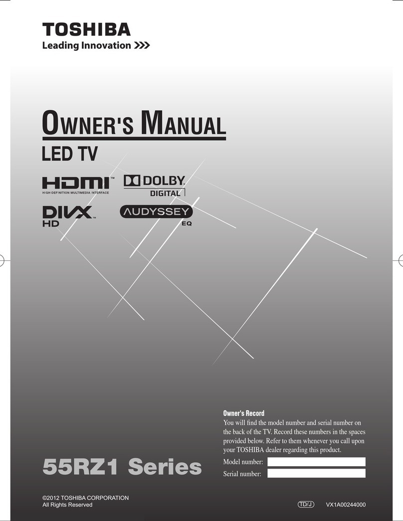 Toshiba 55RZ1 Series User manual