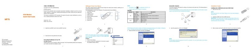 Zte MF70 quick start guide
