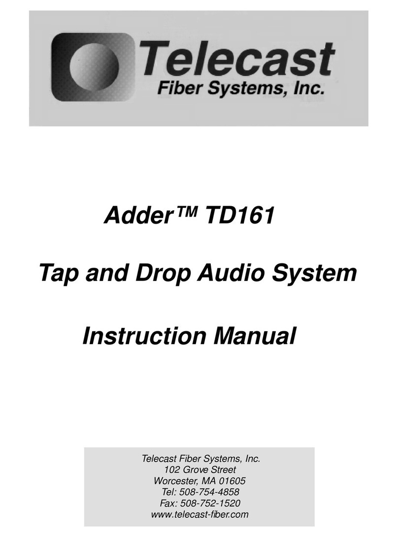 Telecast Adder TD161 instruction manual