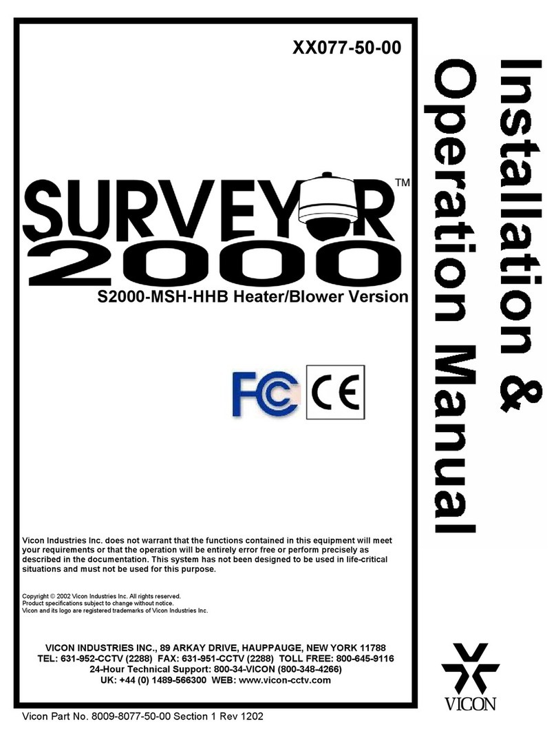 Vicon S2000-MSH-HHB Surveyor 2000 Installation & operation manual