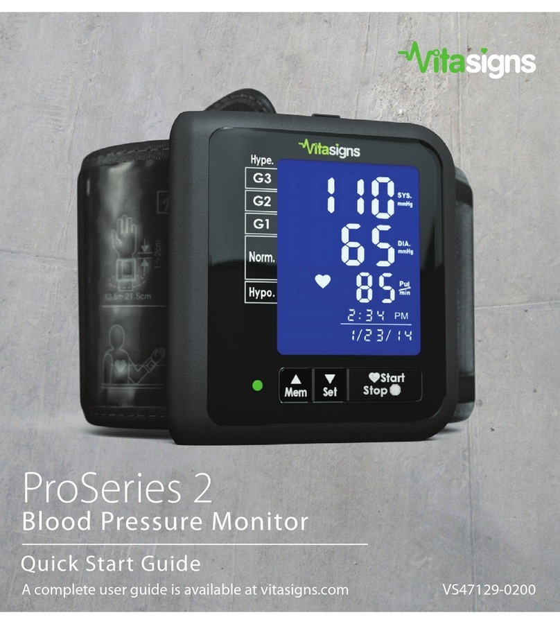 Vitasigns ProSeries 2 quick start guide