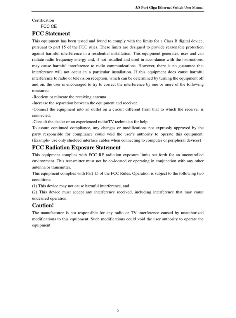 BSD Networks bsg-0800t user manual