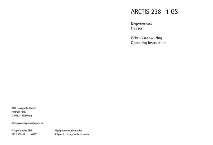 AEG ARCTIS 238-1 GS User manual