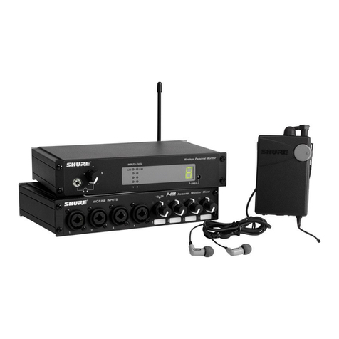 Shure PSM400 Wireless Personal User manual Shure PSM400 Wireless Personal User manual