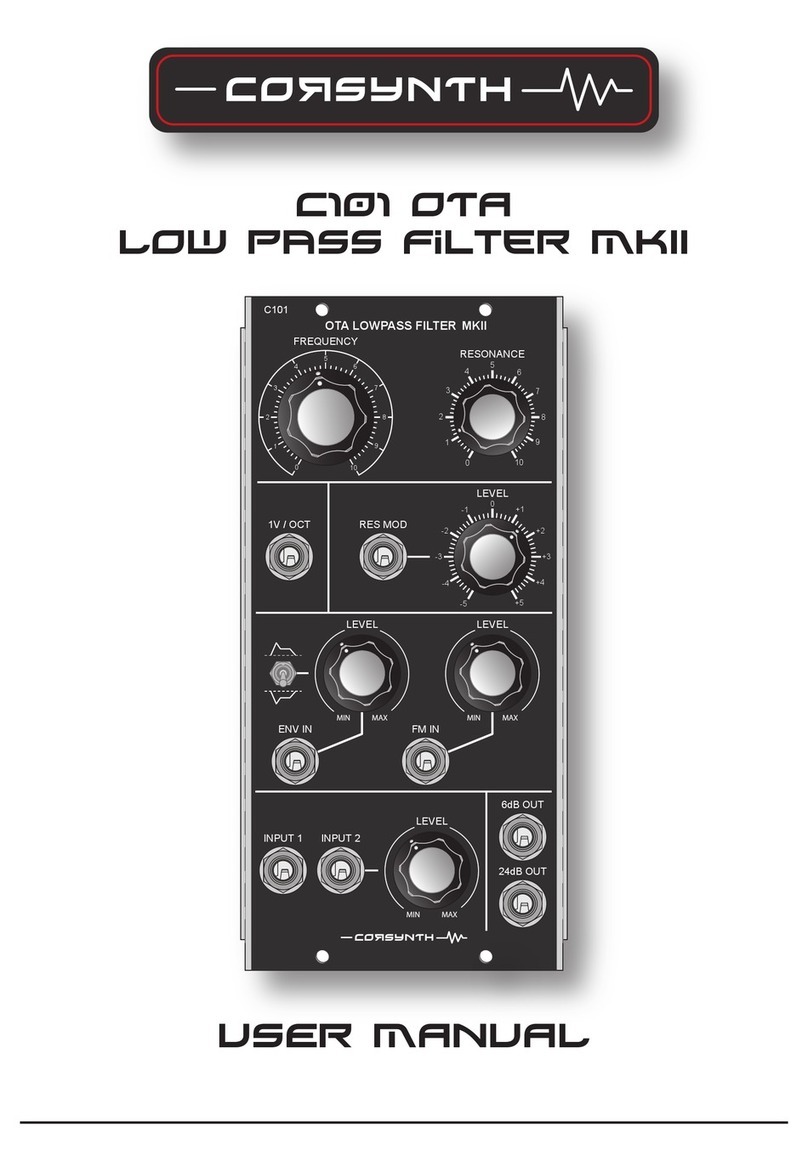 Corsynth C101 MKII User manual