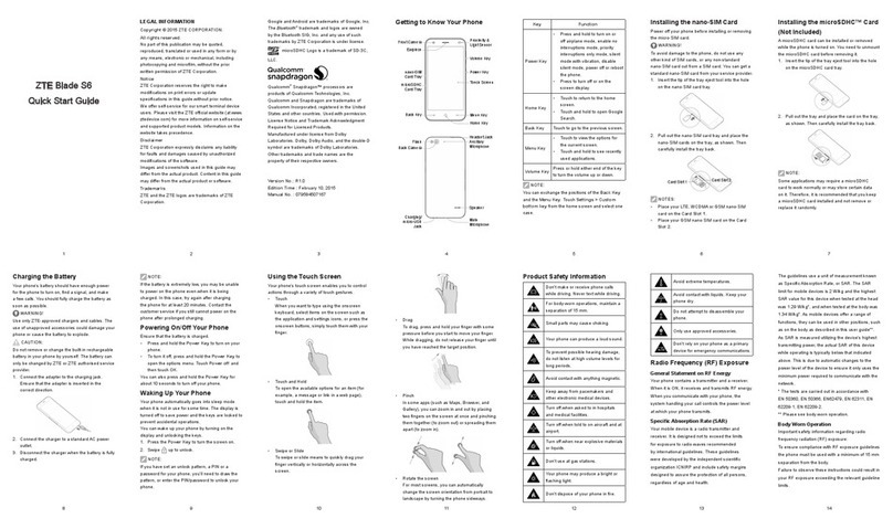 Zte Blade S6 User manual