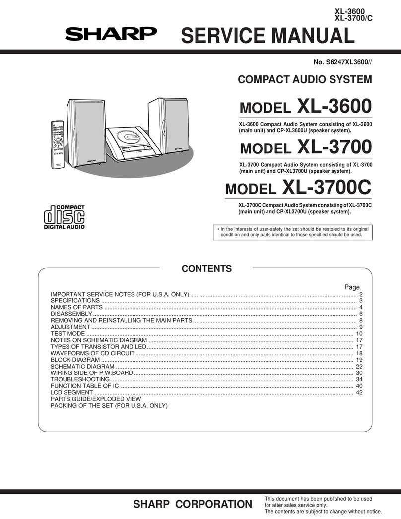 Sharp XL-3600 User manual