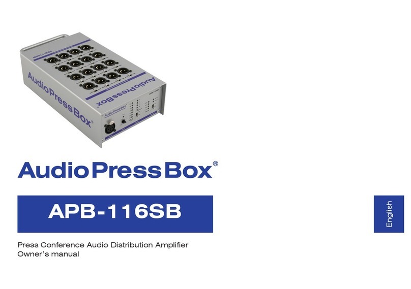 Audio Press Box APB-116SB owner's manual