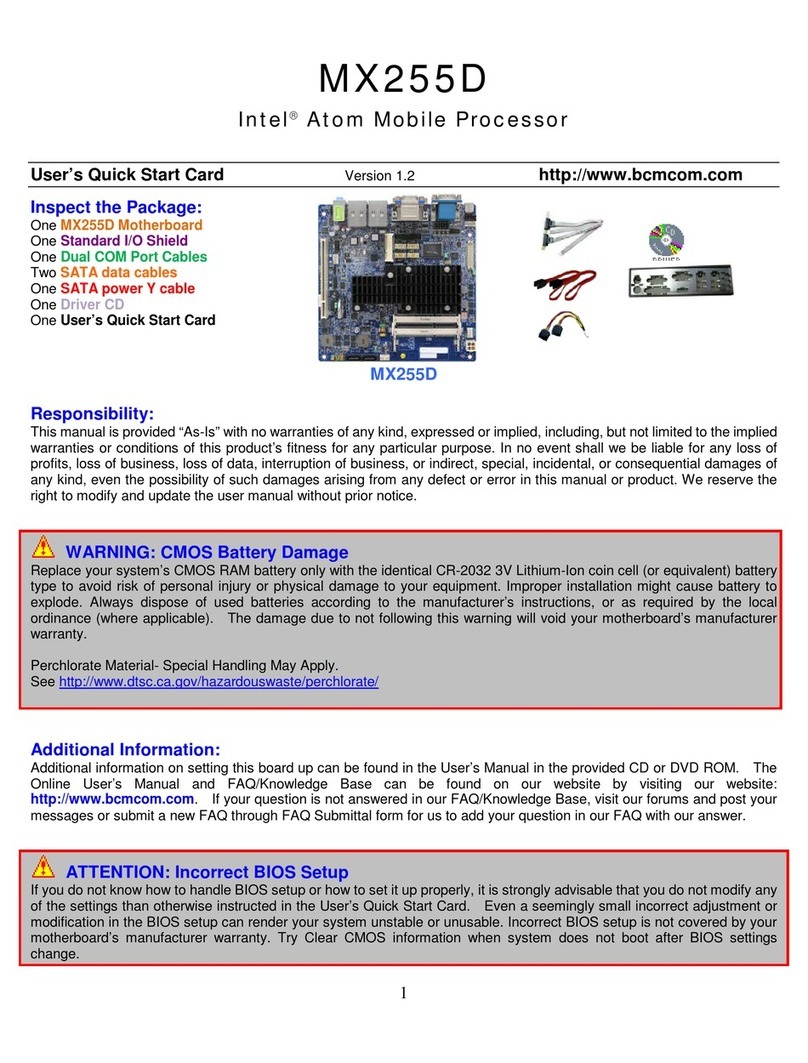 BCM MX255D User manual