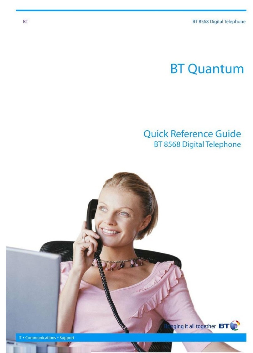 BT Quantum 8568 Quick reference guide