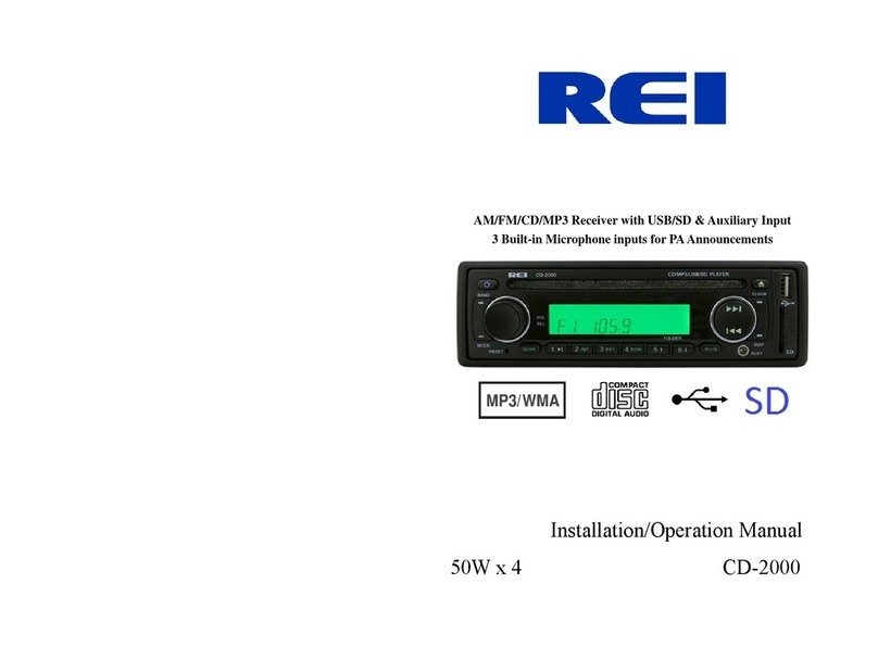 REI CD-2000 Installation & operation manual