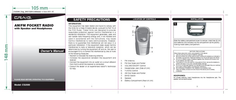 Craig cs2500 owner's manual