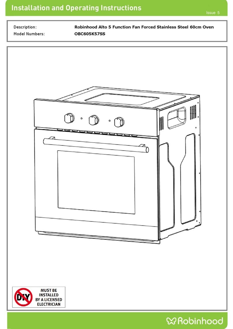 ROBINHOOD ALTO OBC605K57SS Installation and operating instructions