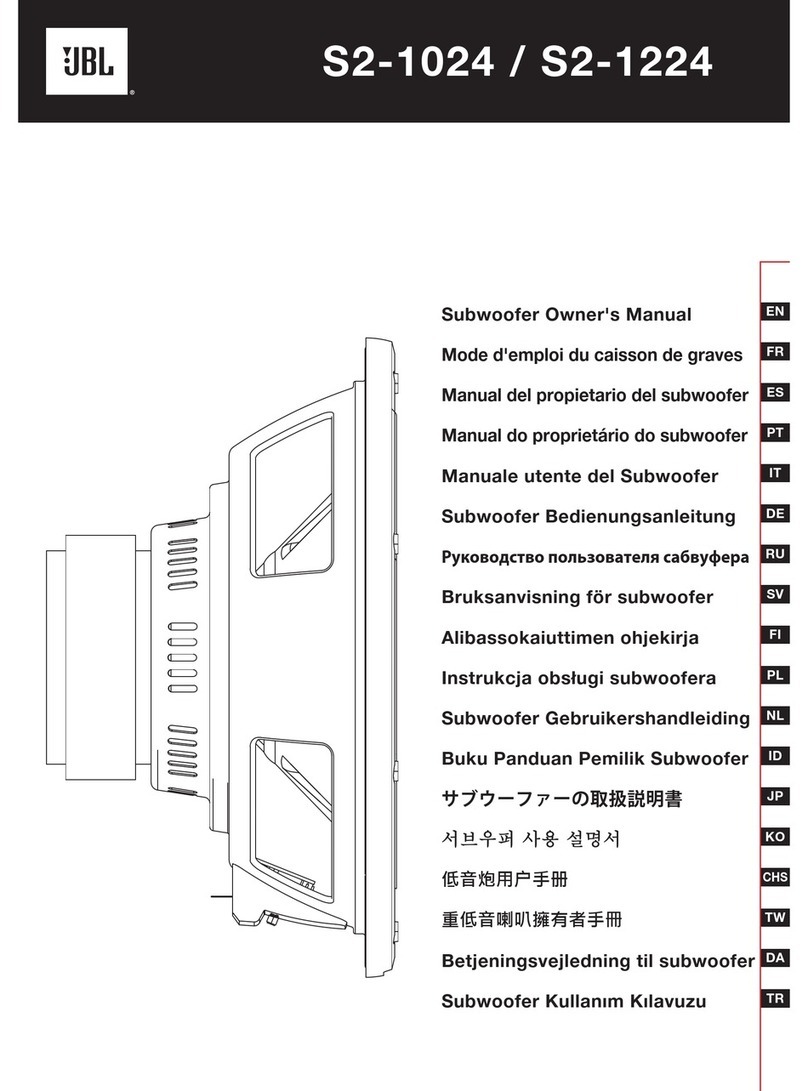 JBL S2-1024 owner's manual