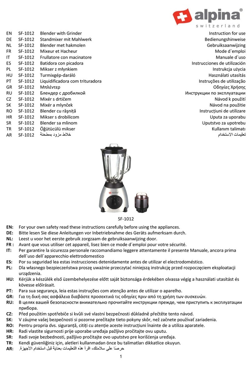 Alpina SF-1012 User manual