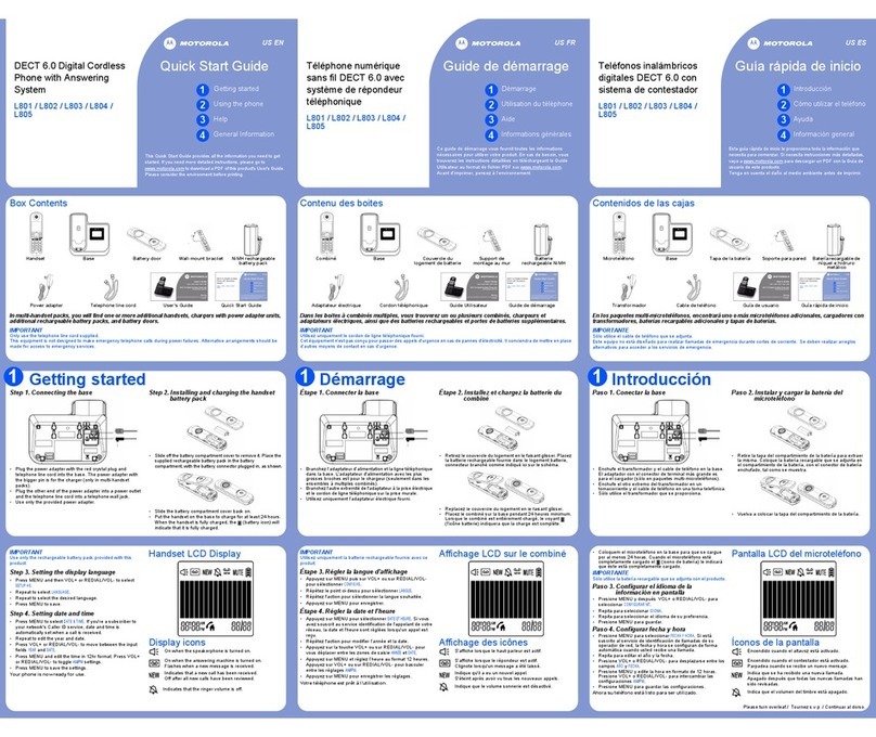 Motorola L801 User manual