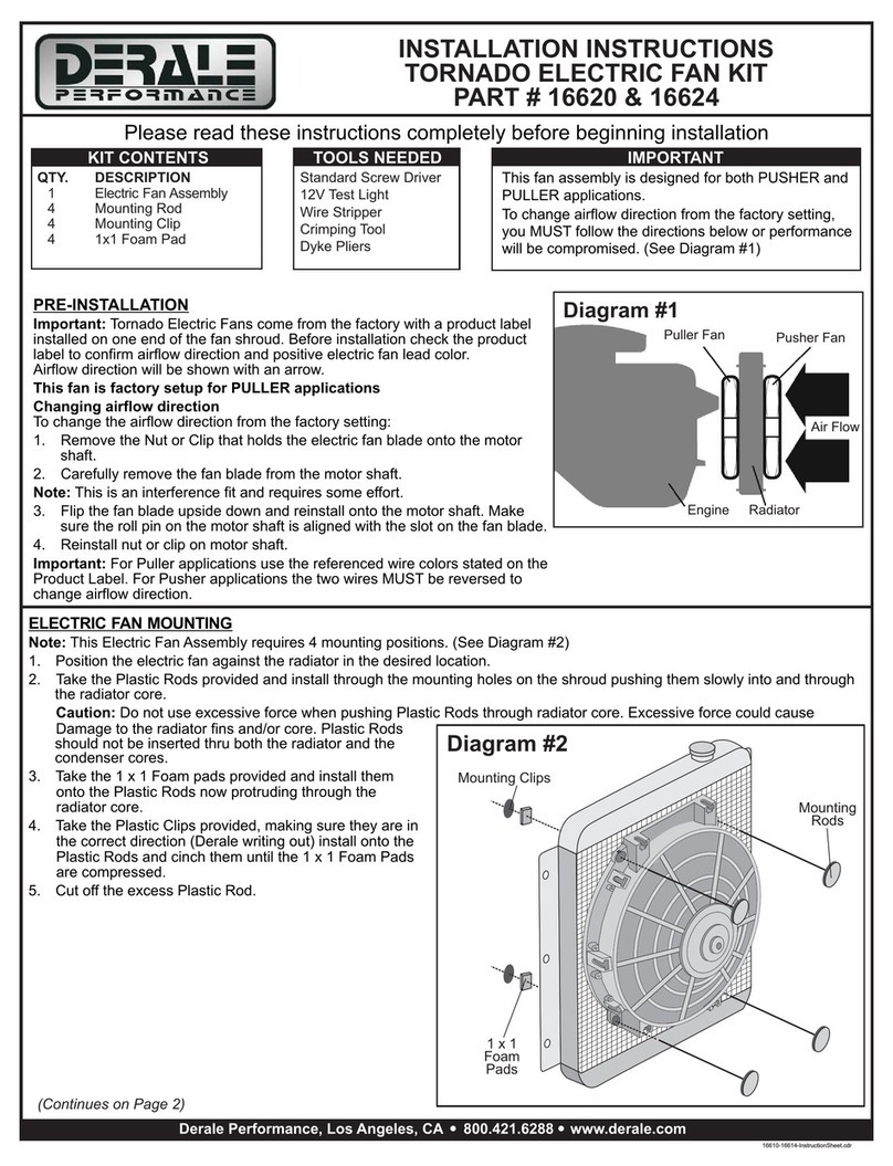 Derale 16620 installation instructions