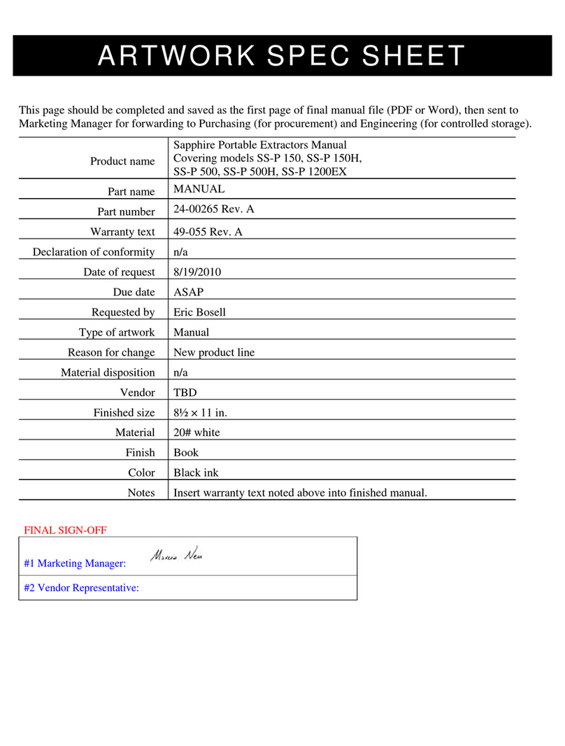 Sapphire Audio SS-P 150 User instructions