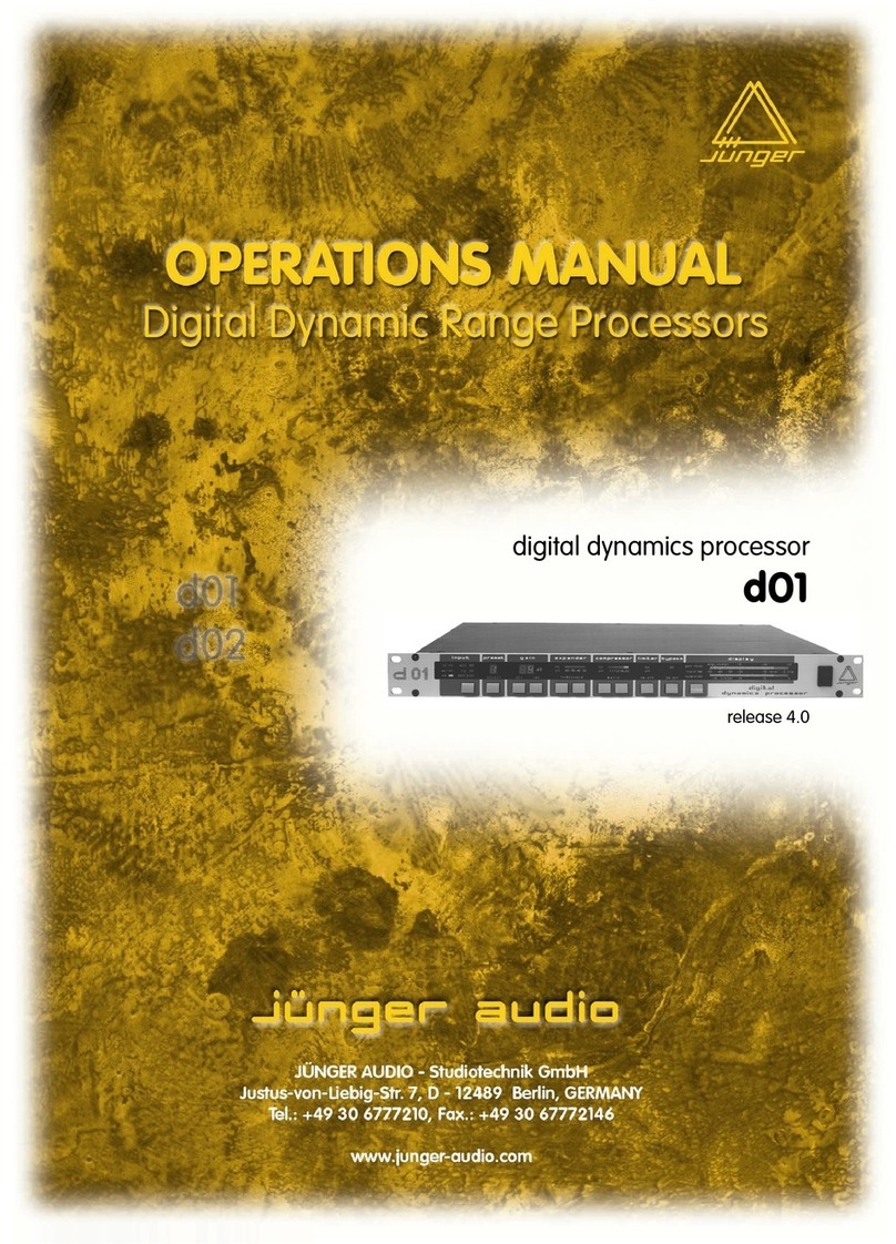 junger d01 Operation manual