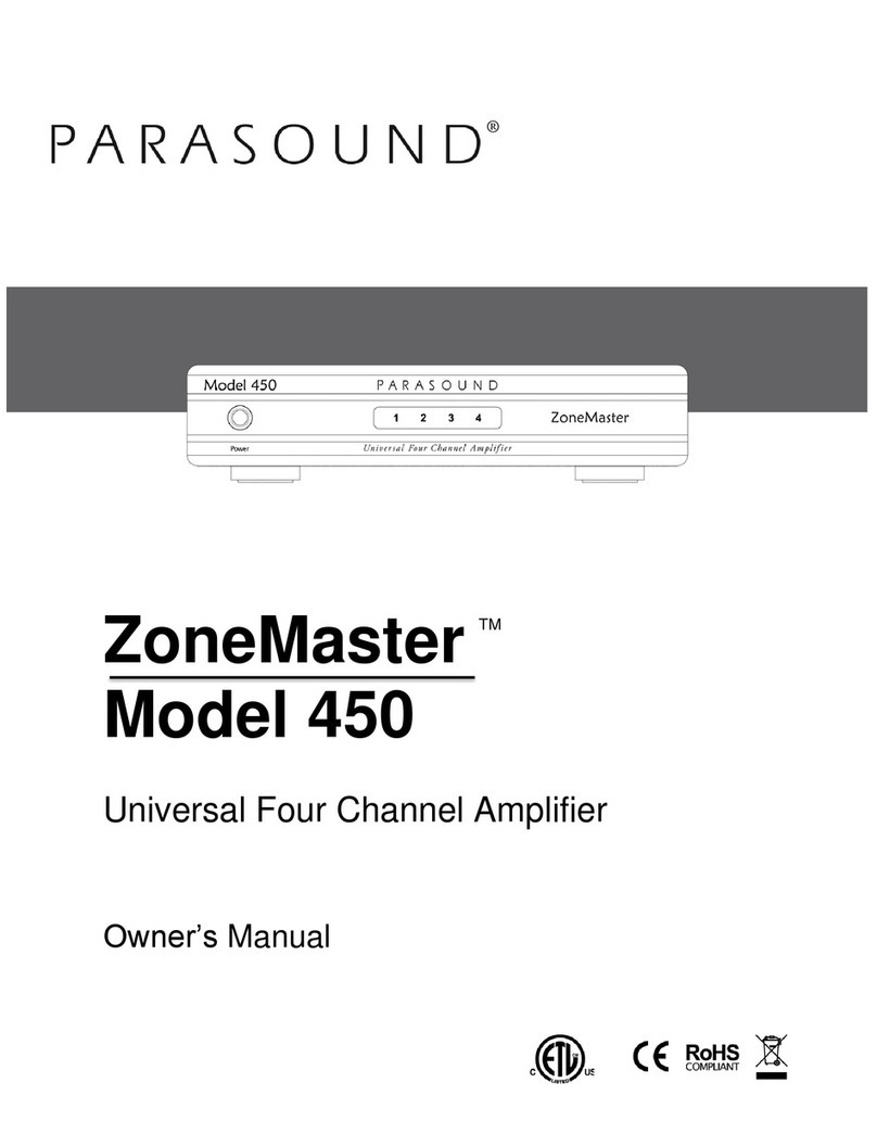 Parasound ZoneMaster Model 450 owner's manual