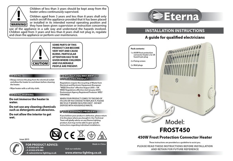 Eterna FROST450 installation instructions