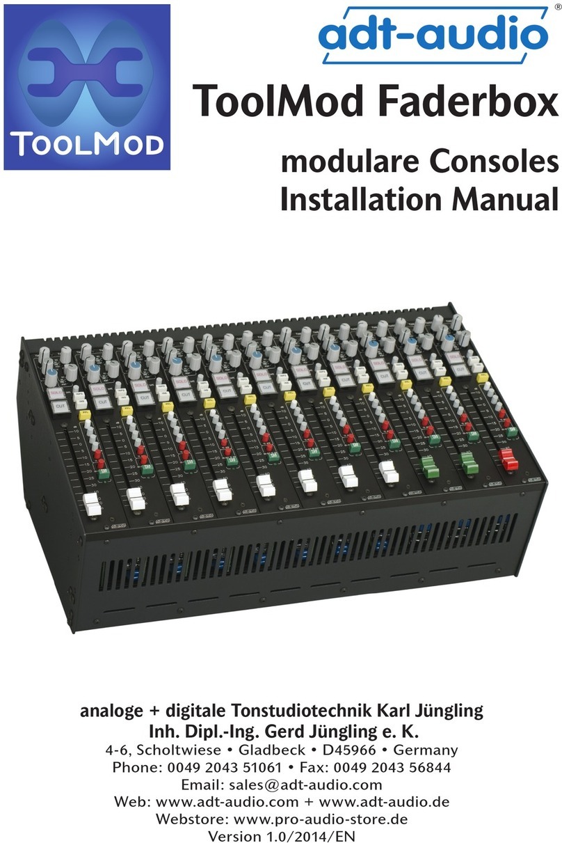 adt-audio ToolMod Faderbox installation manual
