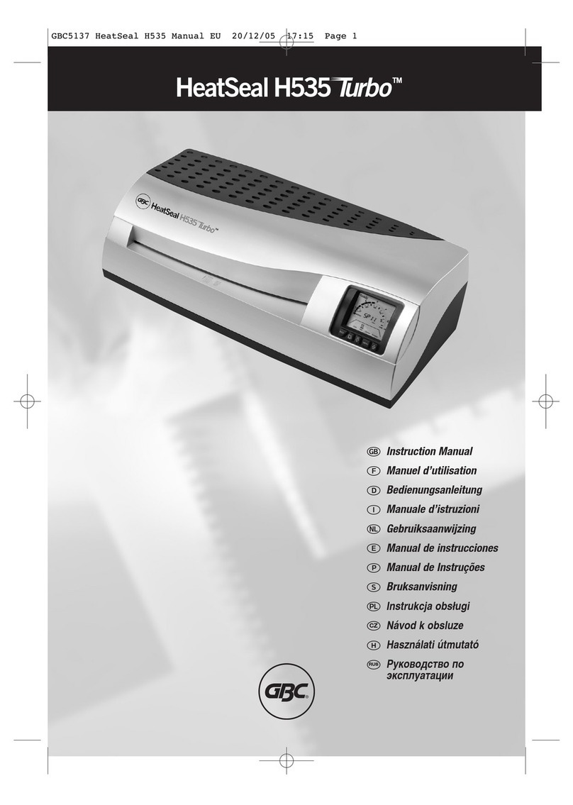 GBC HeatSeal H535 Turbo User manual