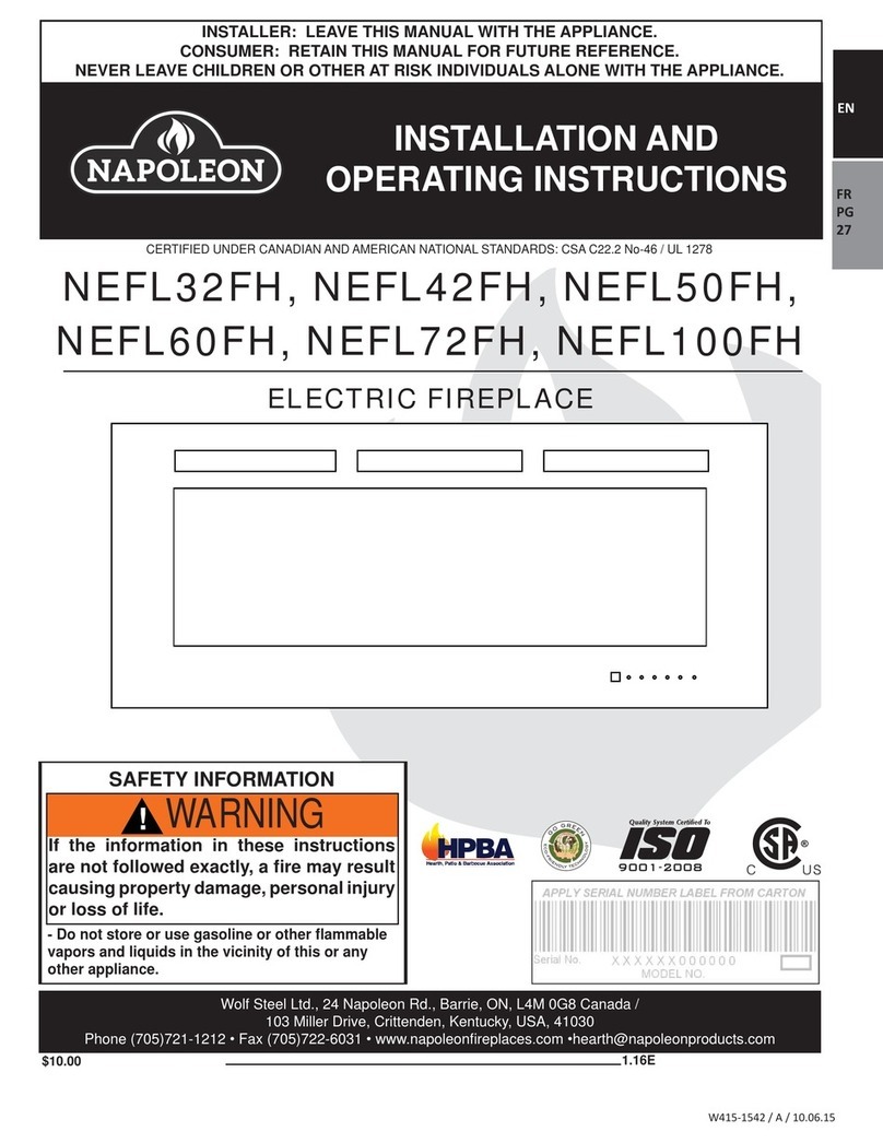Napoleon Allure NEFL32FH User manual