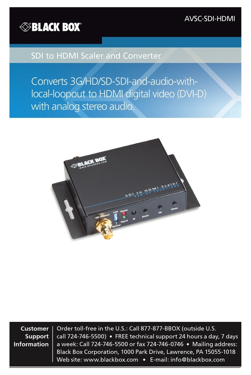 Black Box AVSC-SDI-HDMI User manual