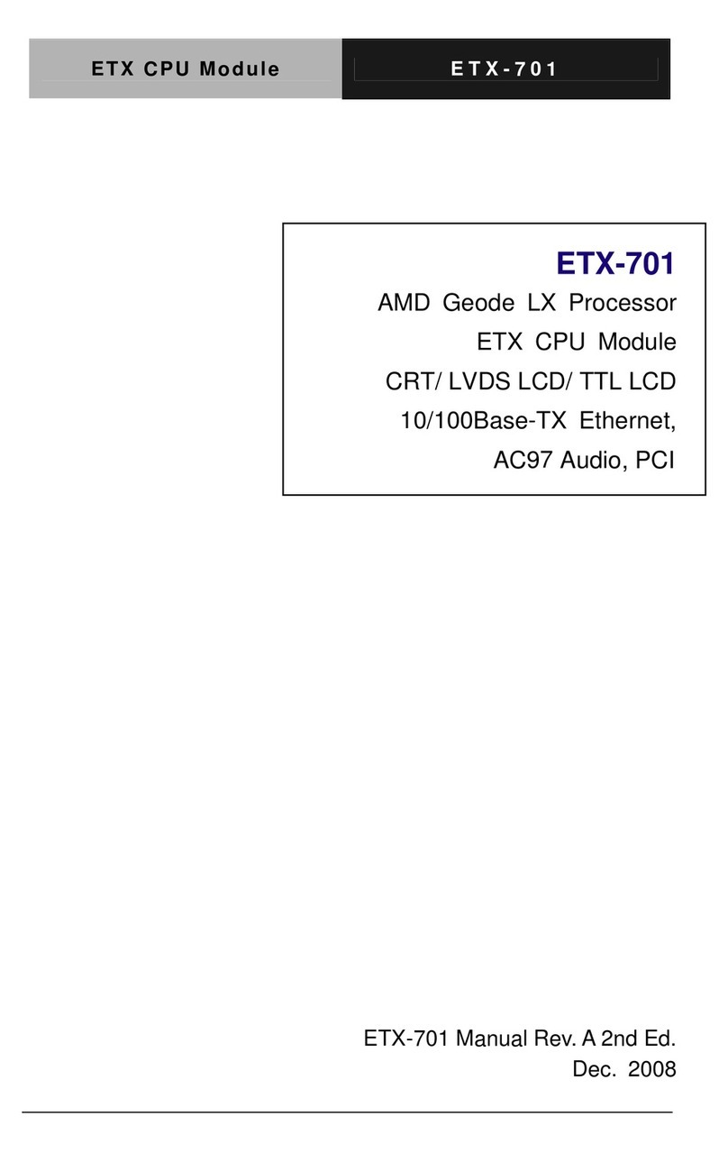 Aaeon ETX-701 User manual