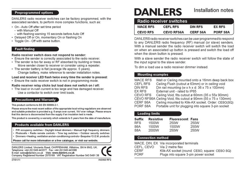 DANLERS WACE RFS Quick start guide