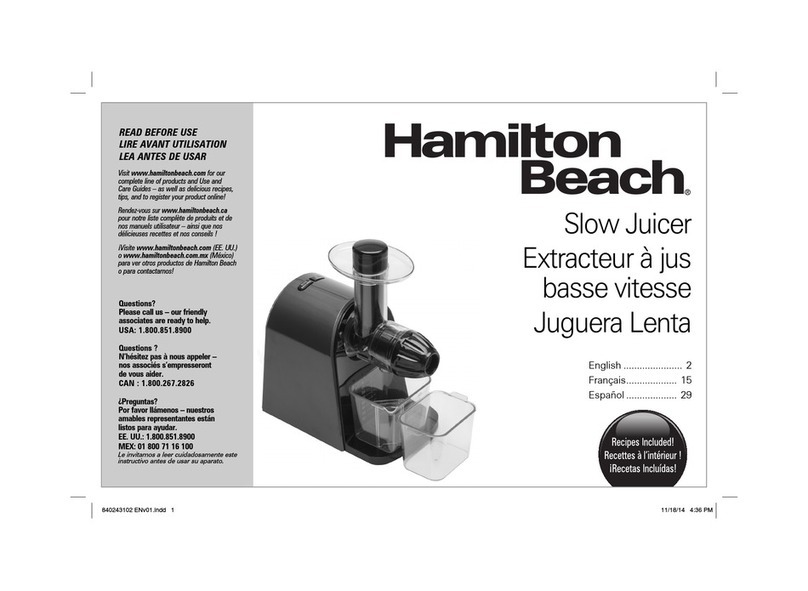 Hamilton Beach 67950C User manual