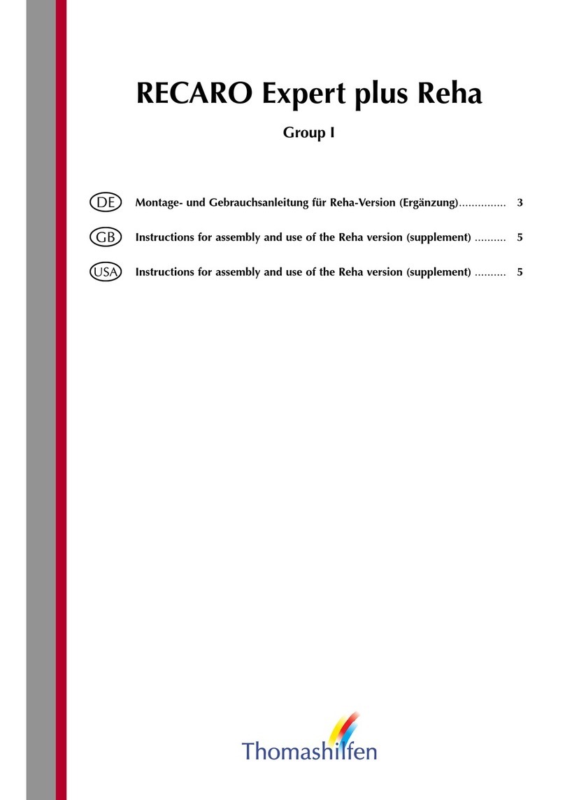 RECARO Expert plus Reha Operator's manual