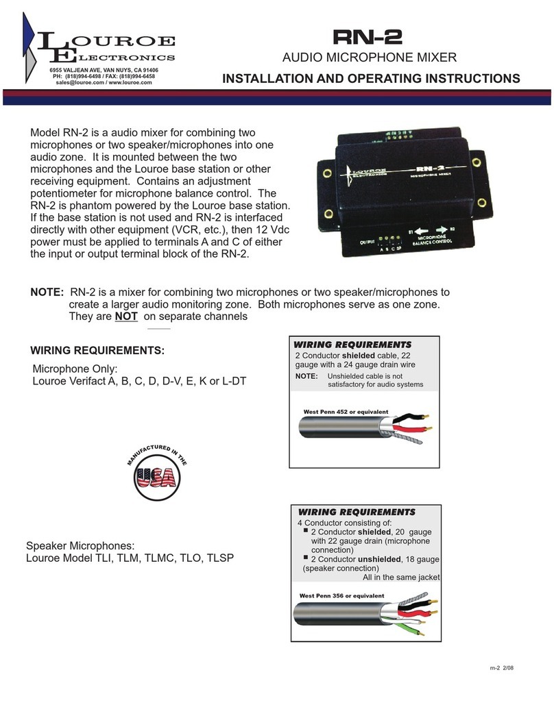 Louroe Electronics RN-2 User manual
