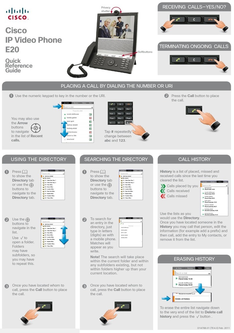 Cisco E20 User manual
