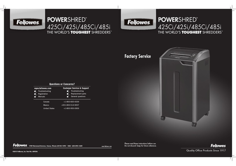 Fellowes POWERSHRED 425Ci User manual