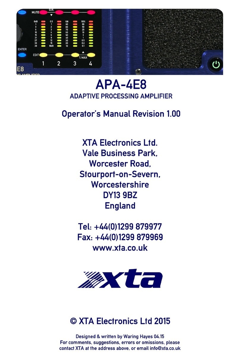 XTA apa-4e8 Operator's manual XTA apa-4e8 Operator's manual