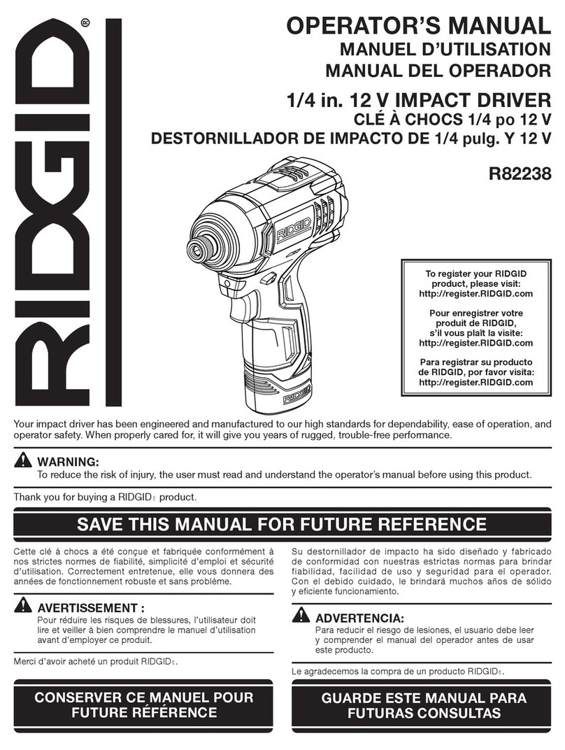 RIDGID R82238 User manual