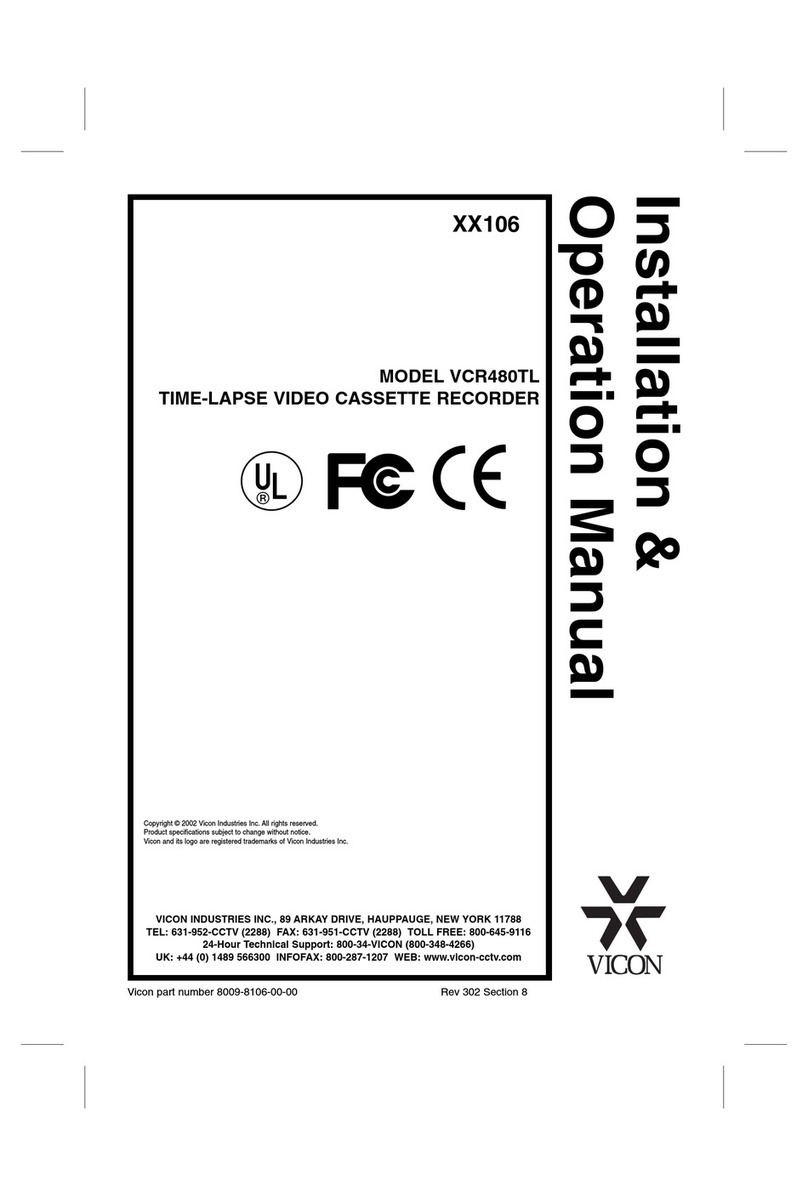 Vicon VCR480TL User manual
