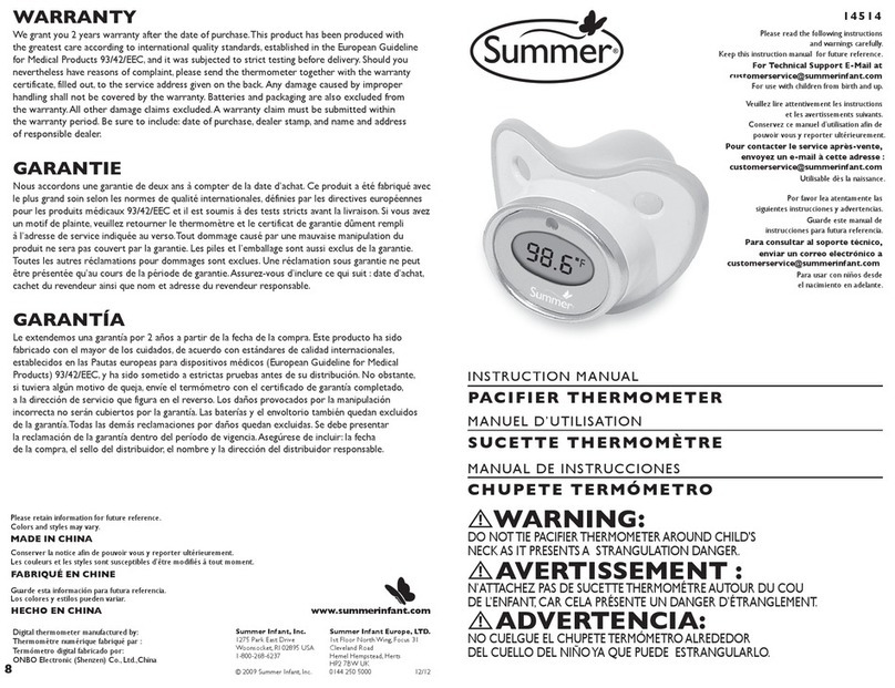 Summer 14514 instruction manual
