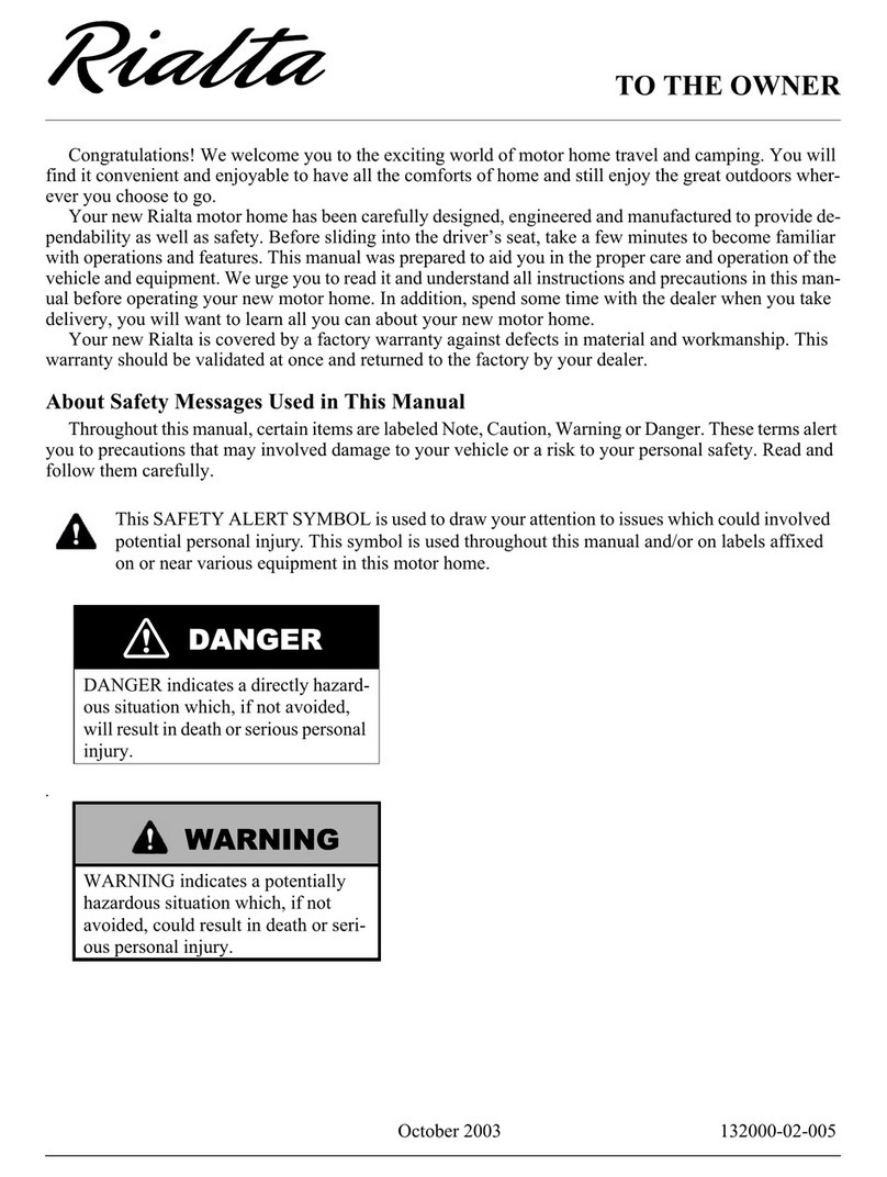 Winnebago 2005 Rialta owner's manual