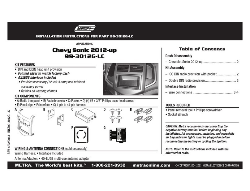 Metra Electronics 99-3012G-LC User manual Metra Electronics 99-3012G-LC User manual