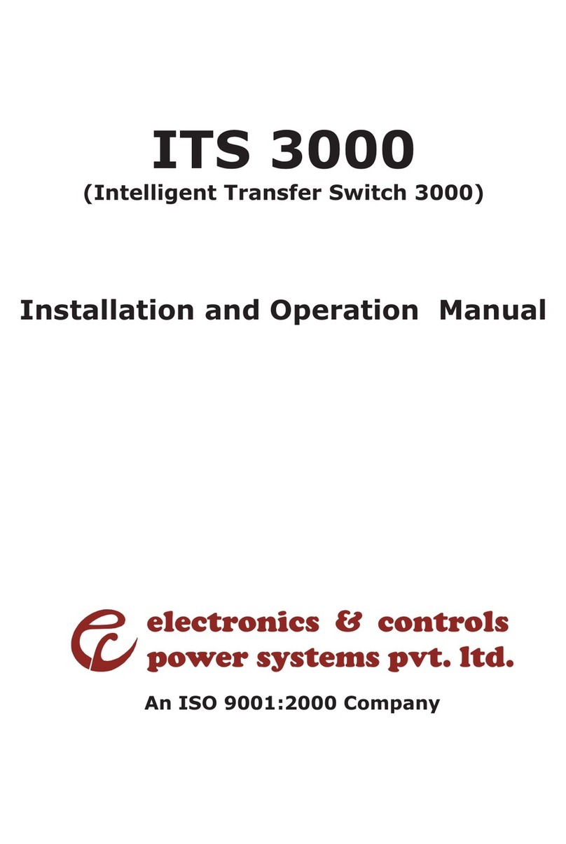 E&C ITS 3000 Installation and operation manual
