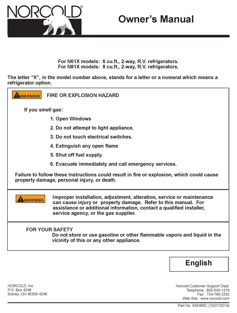Norcold N61 Series User manual