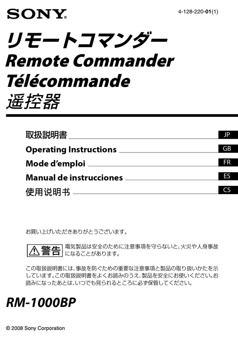 Sony RM-1000BP User manual