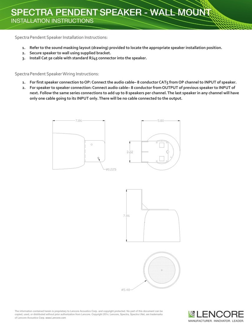Lencore SPECTRA PENDENT User manual