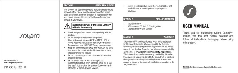 solpro Gemini user manual