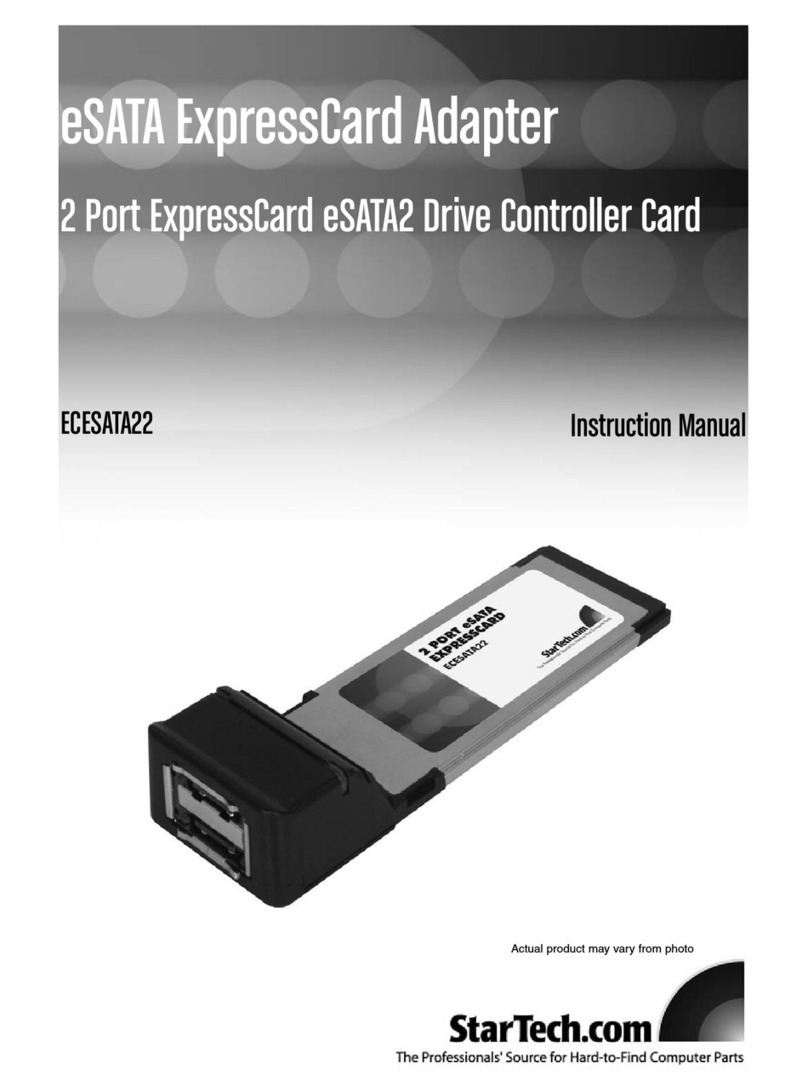 StarTech.com ECESATA22 instruction manual StarTech.com ECESATA22 instruction manual