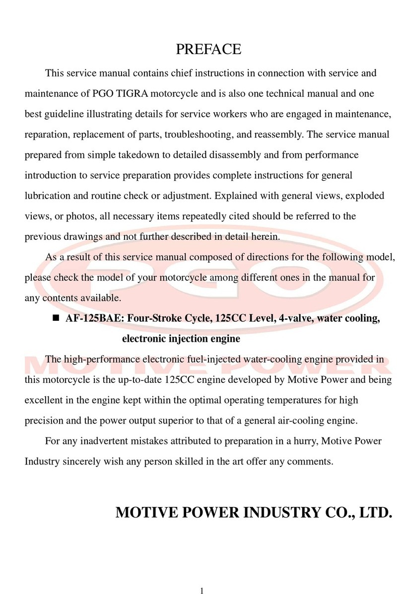PGO Tigra AF-125BAE Service manual