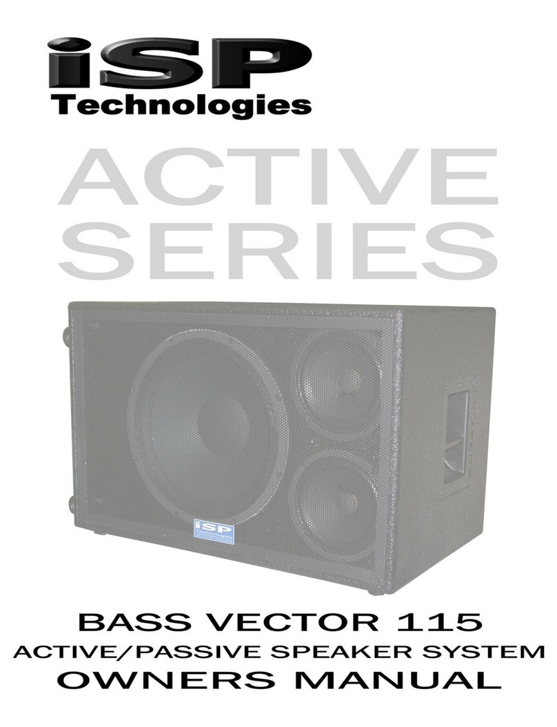 iSP Technologies Bass Vector 115 owner's manual